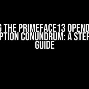 Solving the Primeface13 openDynamic NPE Exception Conundrum: A Step-by-Step Guide