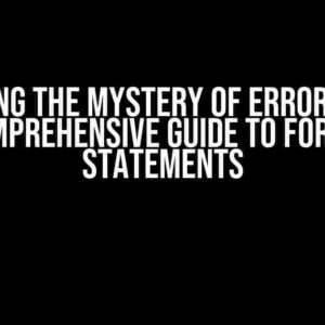 Unlocking the Mystery of Error CS1579: A Comprehensive Guide to foreach Statements